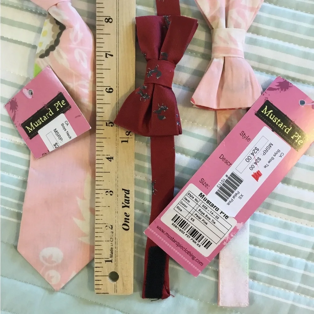 3 Boys ties. Mustard pie. Brand, new, clean.